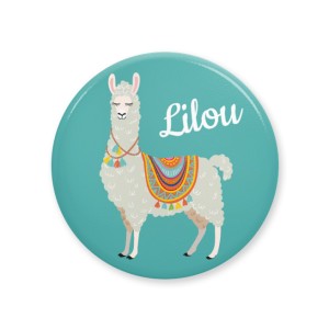 Badge à personnaliser - Lama