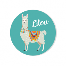 Badge à personnaliser - Lama