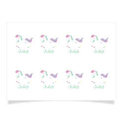 8 Tatouages à personnaliser - Licorne Etoile. n°1