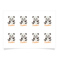 8 Tatouages  personnaliser - Panda. n1