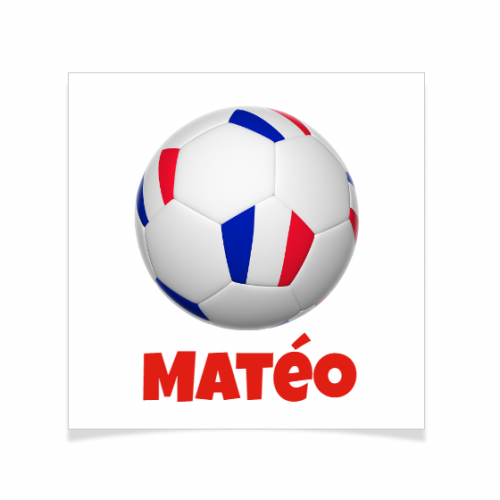 8 Tatouages à personnaliser - Ballon Foot France 