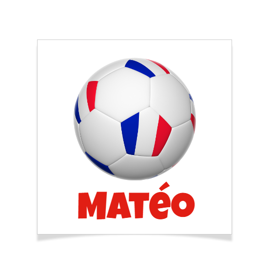 8 Tatouages  personnaliser - Ballon Foot France 
