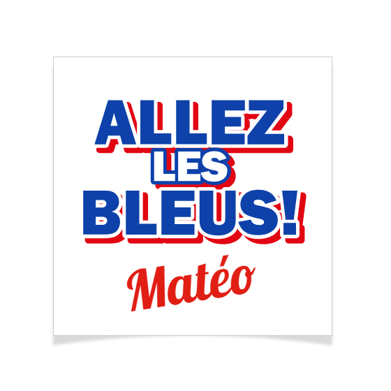 8 Tatouages à personnaliser - Allez les Bleus 