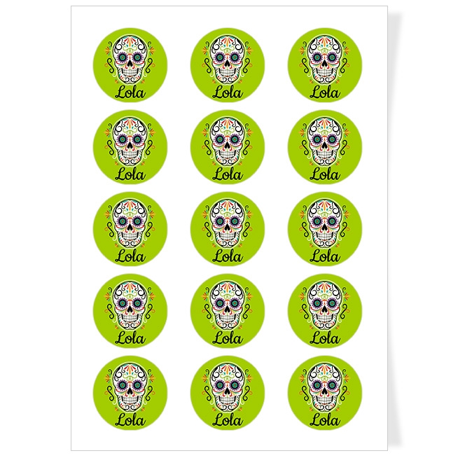 Disques Cupcake  personnaliser - Calavera 