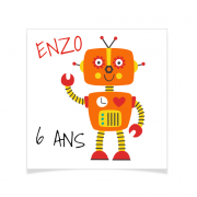 8 Tatouages à personnaliser - Robot Enzo