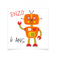 8 Tatouages  personnaliser - Robot Enzo