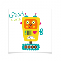 8 Tatouages  personnaliser - Robot Lana