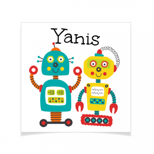 8 Tatouages à personnaliser - Robot Yanis 