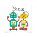 8 Tatouages à personnaliser - Robot Yanis. n°1