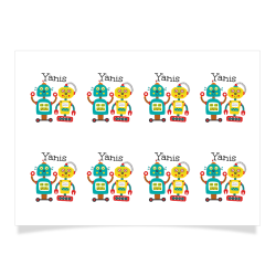 8 Tatouages  personnaliser - Robot Yanis. n1