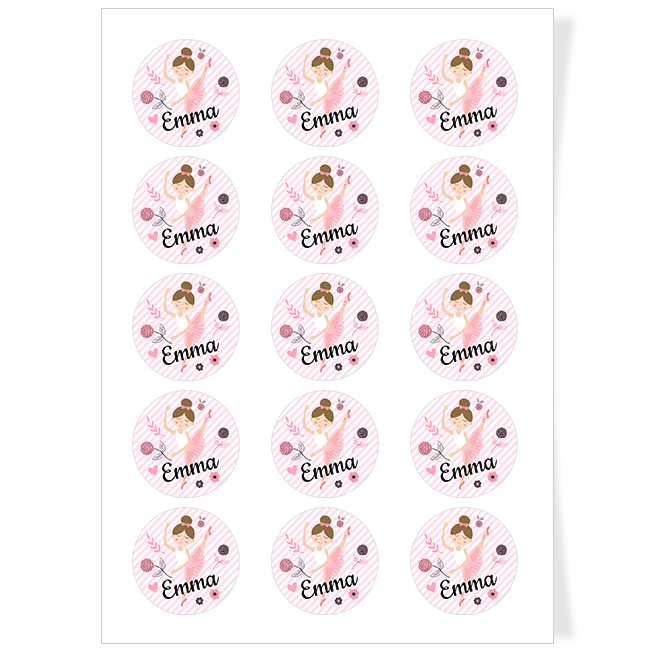 Disques Cupcake  personnaliser - Ballerine 