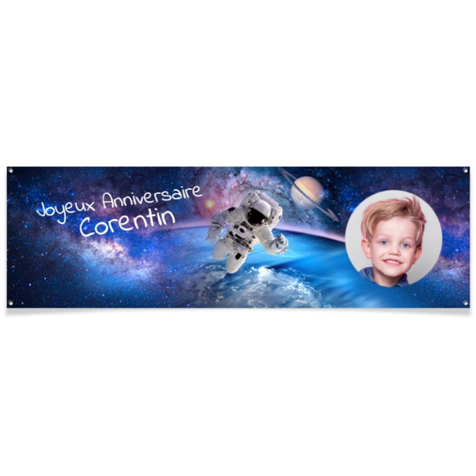 Bannière à personnaliser - Astronaute Photo 