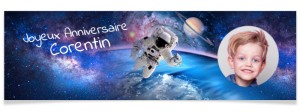 Bannire  personnaliser - Astronaute Photo
