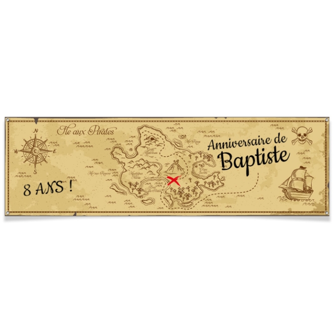 Bannire  personnaliser - Carte aux Trsors 