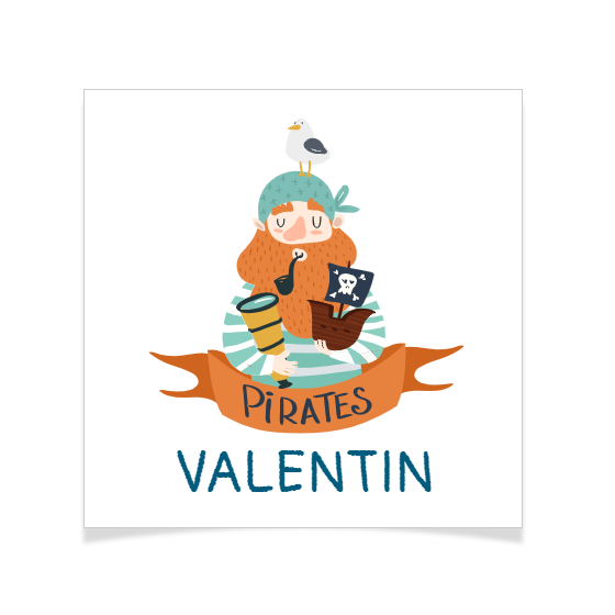 8 Tatouages  personnaliser - Captain Pirate 