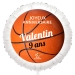 Ballon Basket - Gonflé à l Hélium 55 cm. n°1