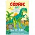 Invitation  personnaliser - Dino T-Rex Jaune