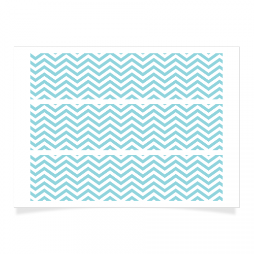Contours  personnaliser - Chevrons Bleu ciel 