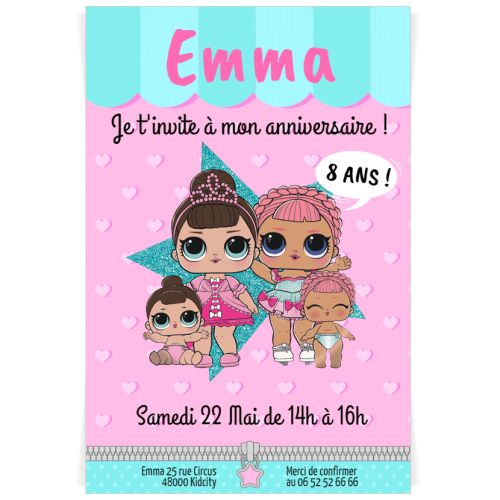 Invitation A Personnaliser Lol Surprise Pour L Anniversaire De Votre Enfant Annikids