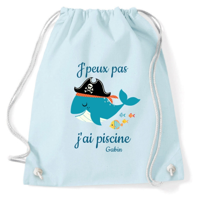 Sac d activits  personnaliser - Baleine 