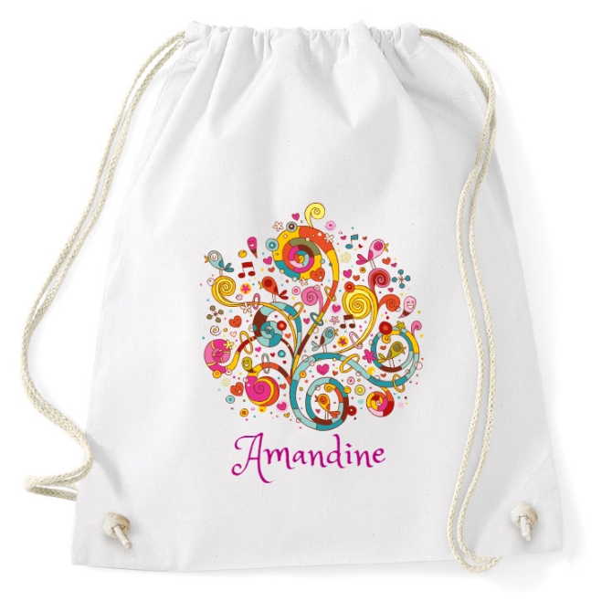 Sac d activits  personnaliser - Arbre  Fleurs 