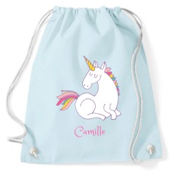 Sac d activits  personnaliser - Licorne blanche. n1