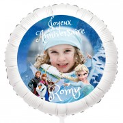 Ballon Reine des Neiges Photo - Gonflé à l'Hélium 55 cm