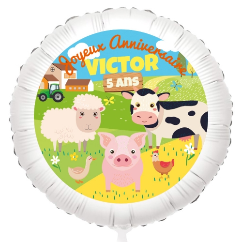 Ballon  personnaliser - Animaux de la ferme 