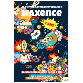 Les Invitations D Anniversaire Espace Astronaute Et Robot La Decoration D Anniversaire Pour Votre Enfant Annikids