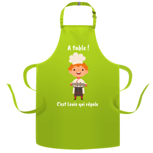 Tablier enfant  personnaliser - Cuistot Rgale