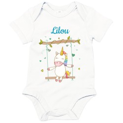 Body bb  personnaliser - Bb Licorne balanoire. n2