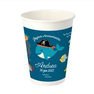 8 Gobelets  personnaliser - Pirate Ocan Photo