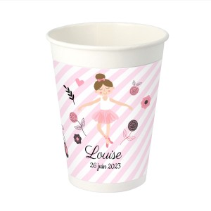 8 Gobelets  personnaliser - Ballerine