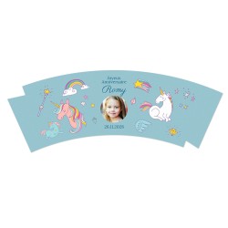 8 Gobelets  personnaliser - Licorne Rainbow Photo. n3