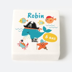 12 Guimauves personnalises - Baleine pirate