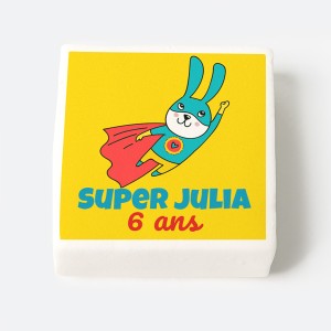 12 Guimauves personnalises - Super lapin