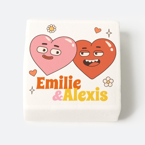 12 Guimauves personnalises - Les amoureux 