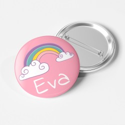 Badge  personnaliser - Nuage Rainbow. n1