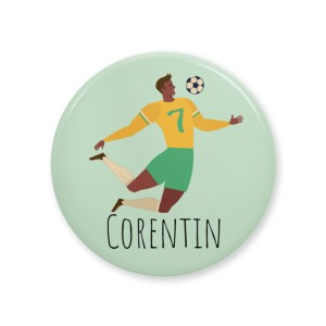 Badge à personnaliser - Joueur de foot N°7