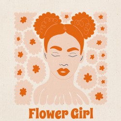 Tote bag  personnaliser - Flower girl. n3