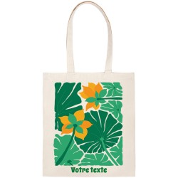 Tote bag  personnaliser - Feuilles tropicales. n2