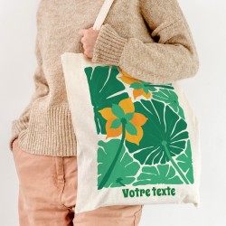 Tote bag  personnaliser - Feuilles tropicales. n4