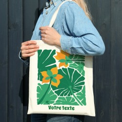 Tote bag  personnaliser - Feuilles tropicales. n5