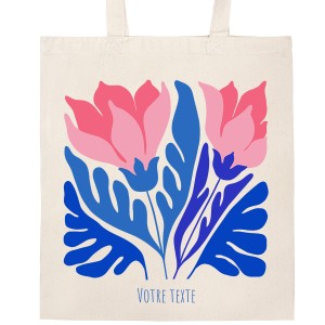 Tote bag  personnaliser - Fleurs des les