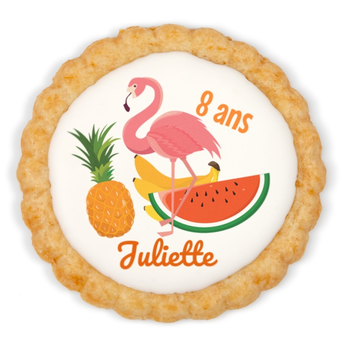 Biscuit personnalis - Tropical Flamingo 