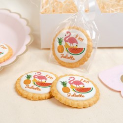 Biscuit personnalis - Tropical Flamingo. n1