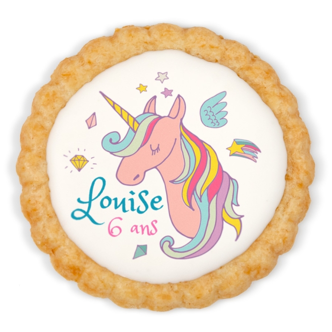 Biscuit personnalis - Licorne rainbow 