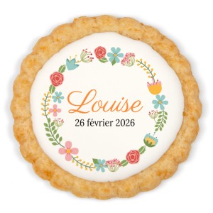 Biscuit personnalis - Couronne de fleurs