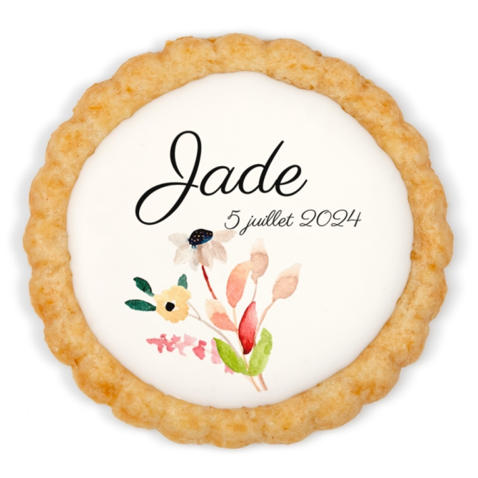 Biscuit personnalisé - Jolies fleurs 