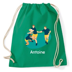 Sac d'activits  personnaliser - Rugbymen